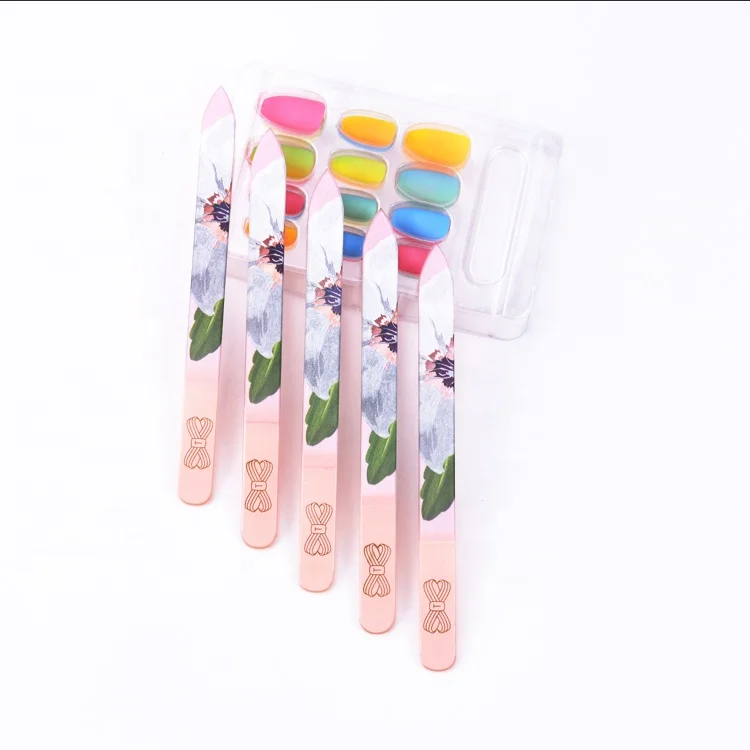 High Quality Manicure Tools Colorful Lifertime  Glass  Nail File  for Personality