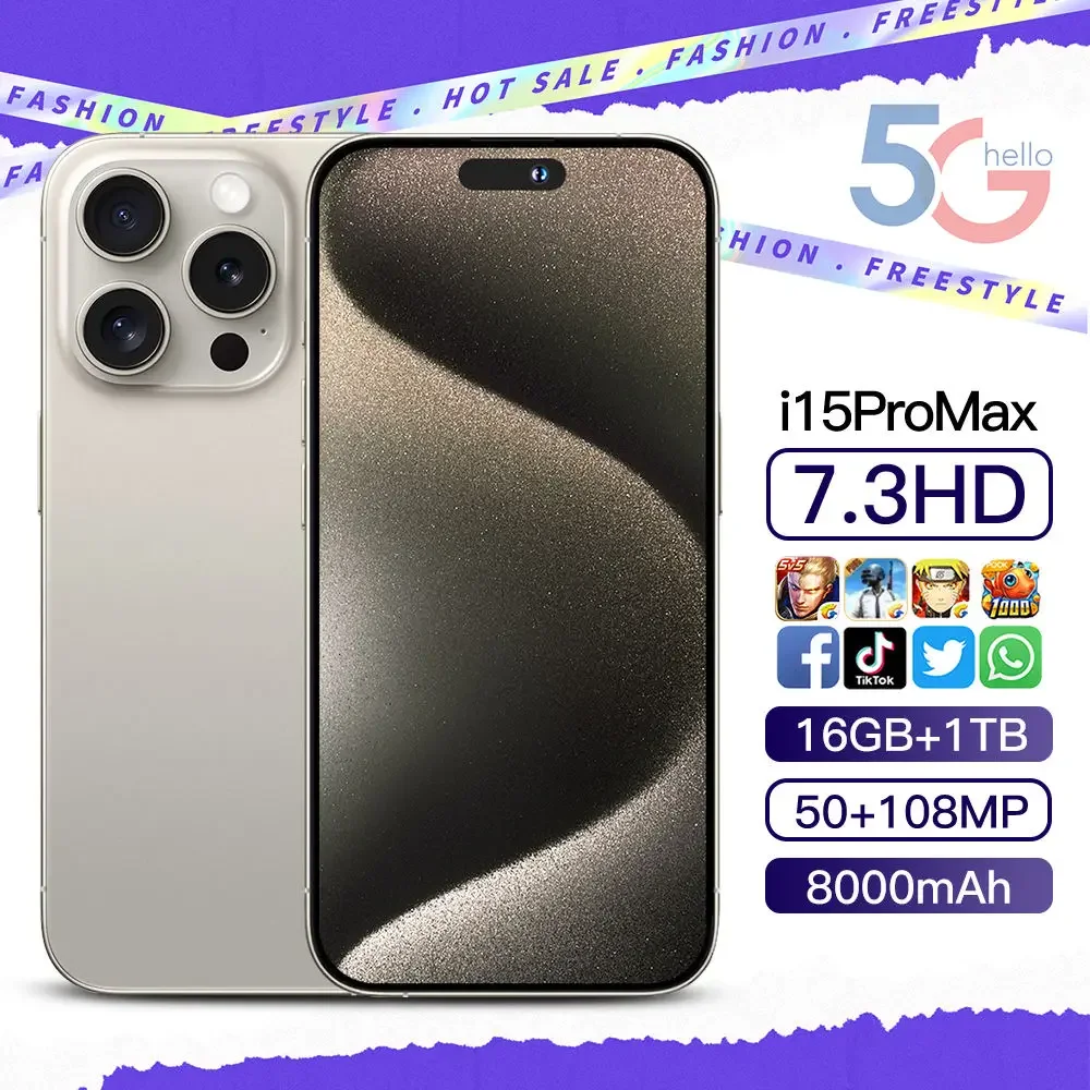 Phone 6.7 inch Android Smartphones 12GB+512GB 10 Core 5G LET Cellphones With 3 Camera Mobile Phones