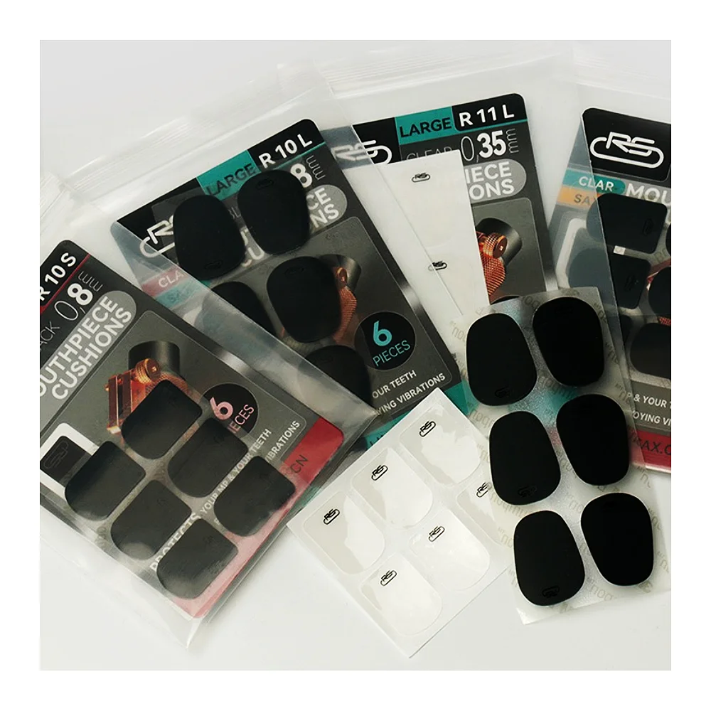 JELO 6 Pieces Silicone Saxophone Mouthpiece Cushions Clarinet Tooth Pad Protector tenor alto soprano mouthpiece Cushion patch