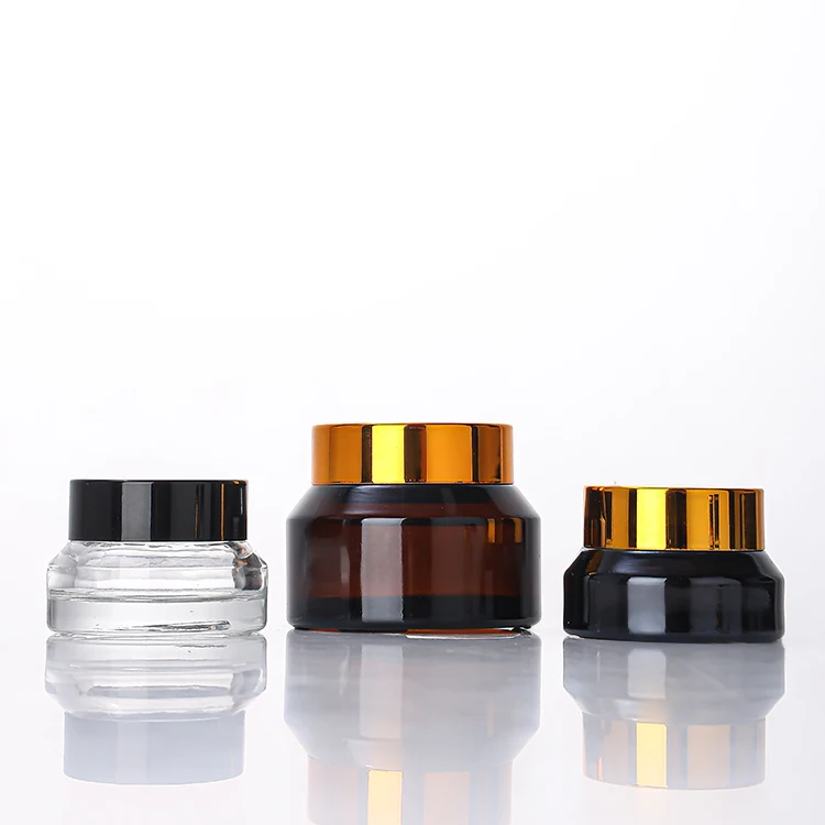 High Quality 3g 5g 10g Oil Lip Balm Wax Cosmetics Glass Containers Jar for hemp seed oil Airtight with bamboo wood grain lids