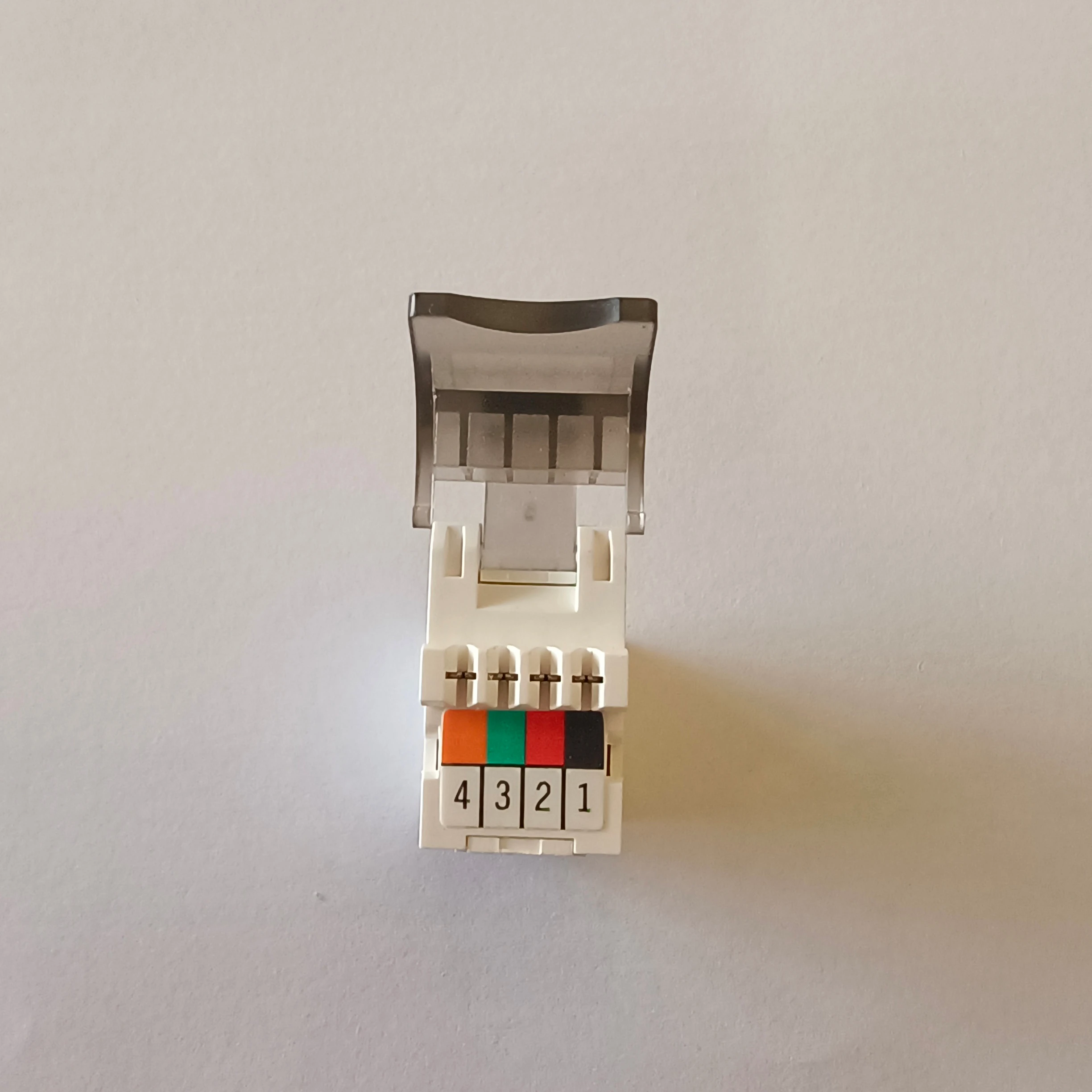 4P4C RJ11 6P4C CAT3 180 degree toolless Keystone Jack voice modular jack