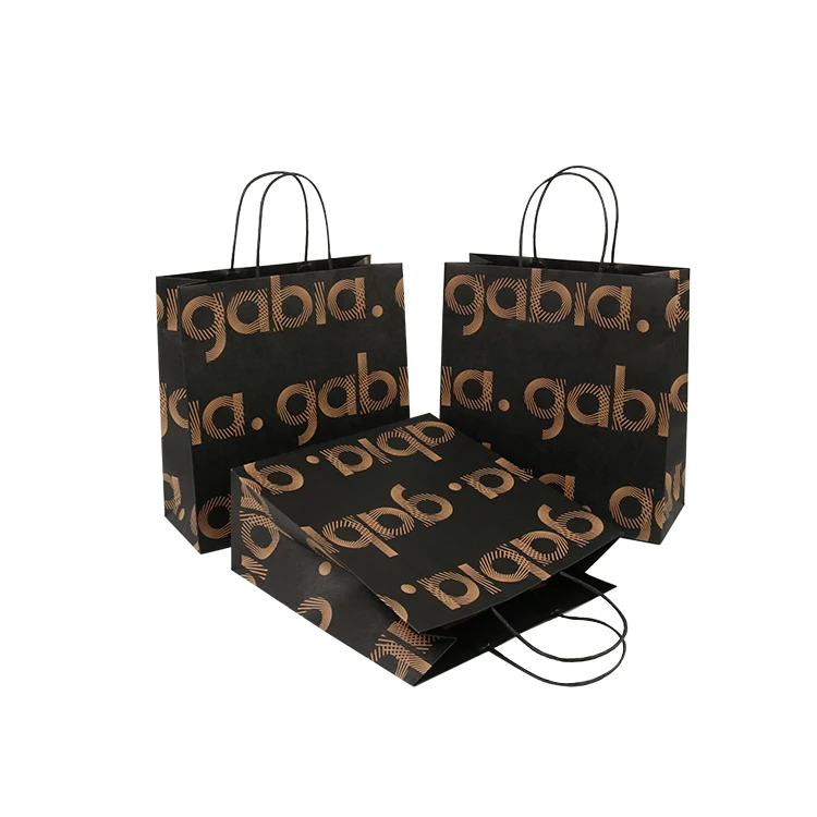 Direct factory 110g 120g 150g 180g  cheap brown kraft paper bag with paper twisted handle