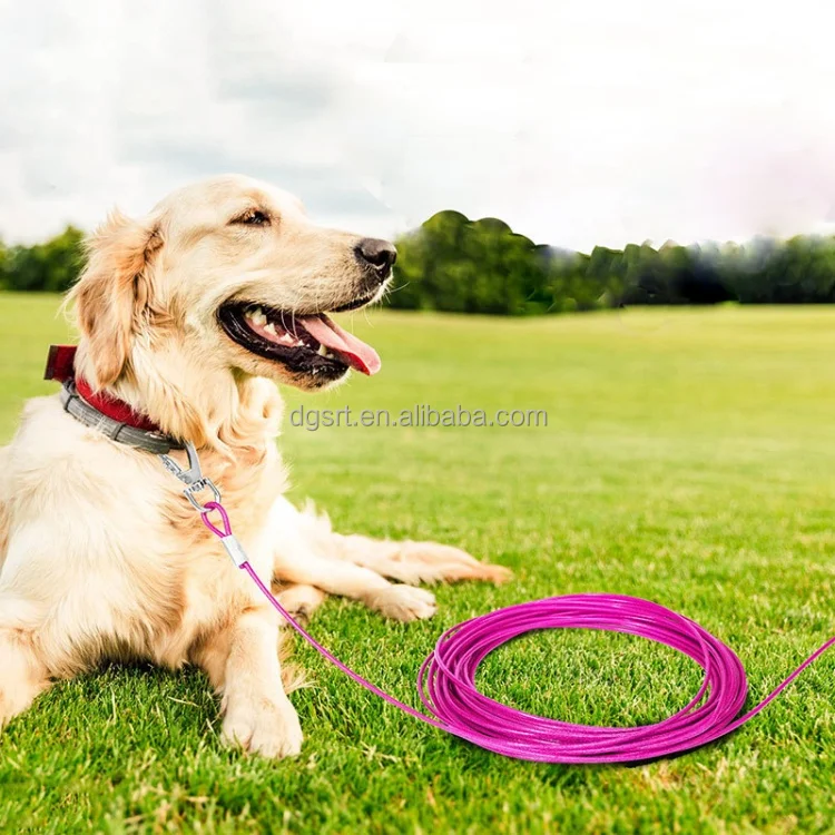 Slip Rope Yard Line Cable Runner Leash Tie Dog Training Lead for Heavy Strong Out Long Leads Best Duty Dog Training Lead