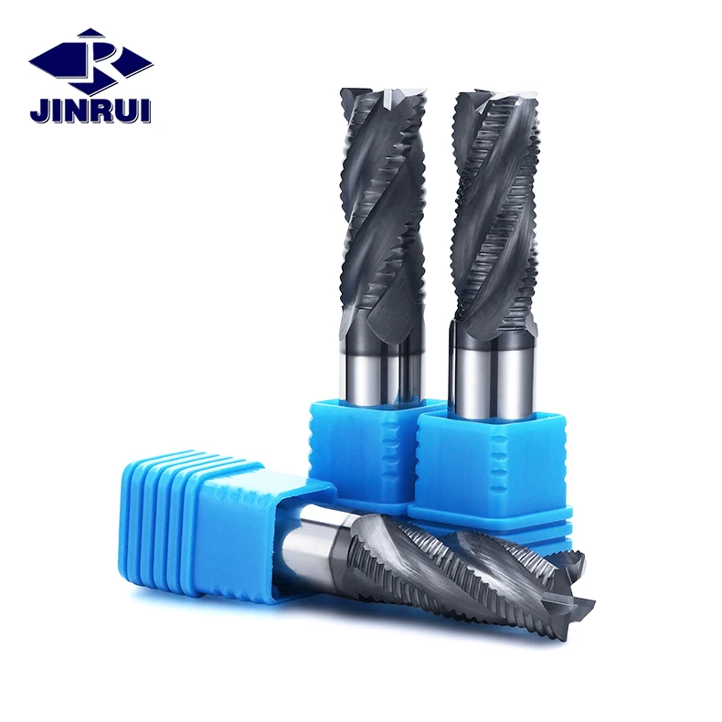 JR165 HRC45/55/65 4F coated hardened thread carbide milling cutter with lubrication holes bevel edges