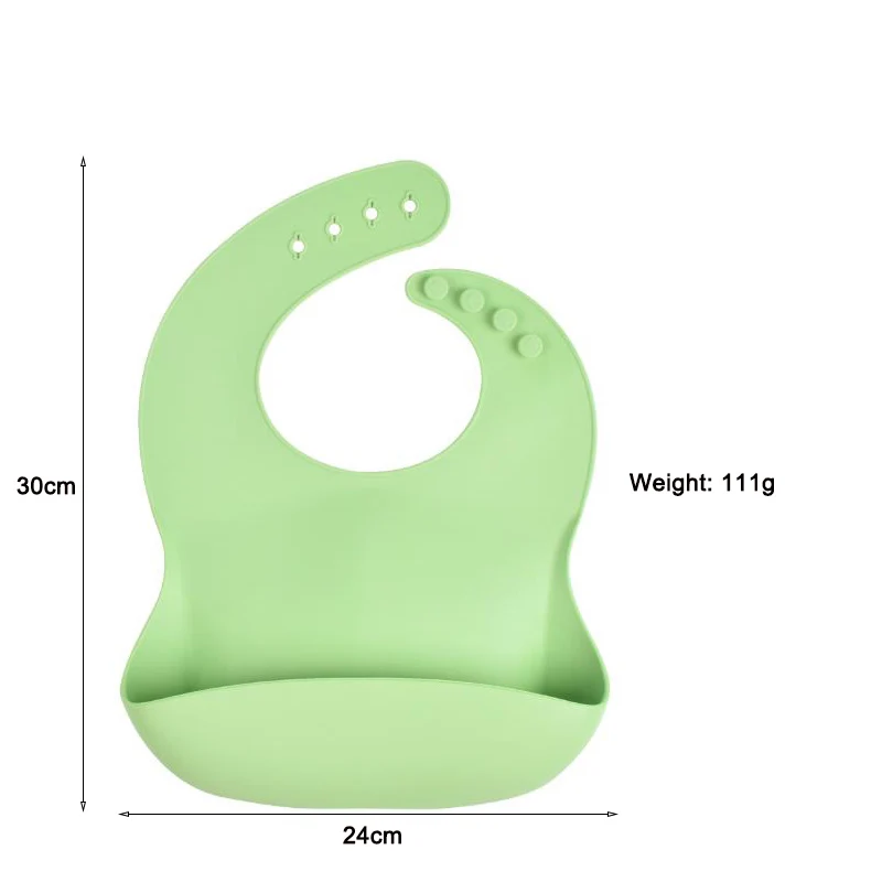 Baby Drool Teething Bibs Wearable Silicone Waterproof Silicone Bib Pacifiers Silicone Baby Bib