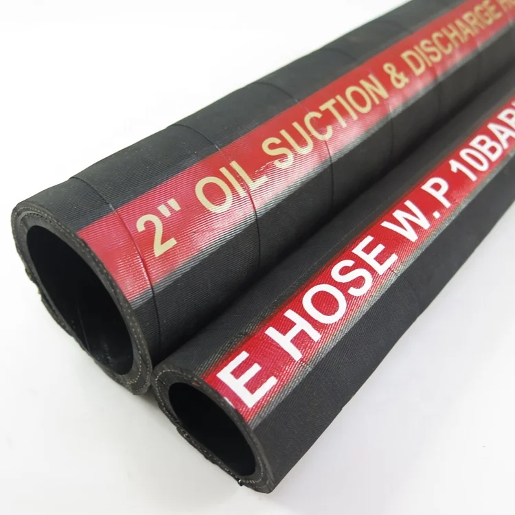 Eco-Friendly Multicolour Wrap Surface 3 Inch Flexible   Rubber Water Suction And Discharge Spring Hose