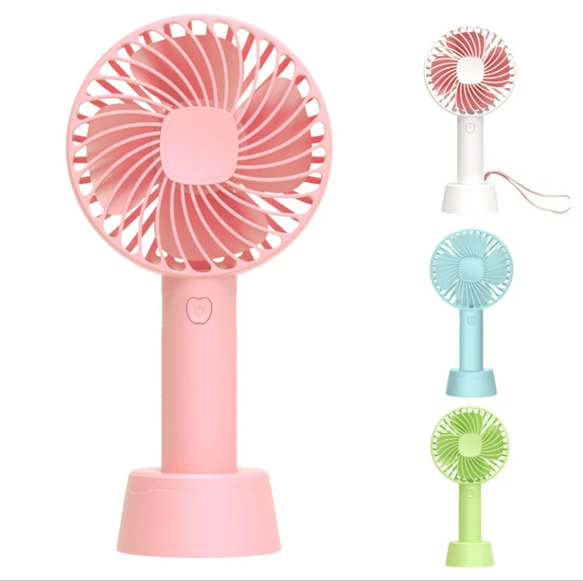3 Modes for Home Office Travel Outdoor Mini Handheld Fan Portable Rechargeable Battery Operated Cooling Desktop Fan with Base