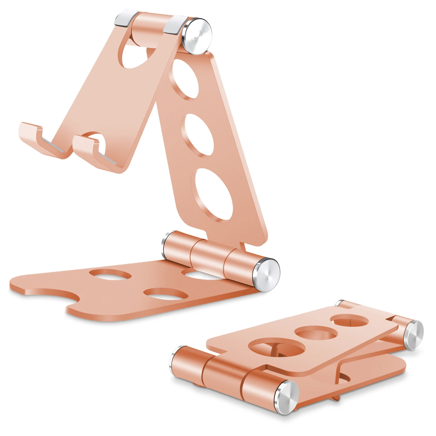 
270 degree Aluminum foldable desk phone holder portable mobile phone stand holder dual foldable cell phone holder 