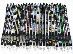 RTS China Wholesale hook  white polyester lanyard Car Brand print neck lote de key ring lanyards quick release lanyard
