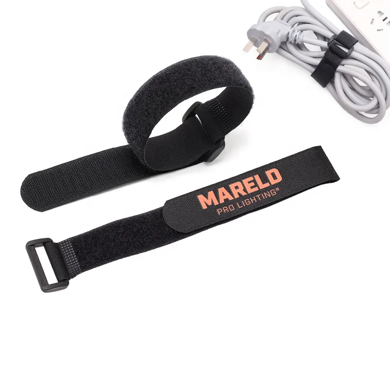 colorful soft print logo custom cize strong stick belt plastic buckle nylon adjustable hook and loop strap