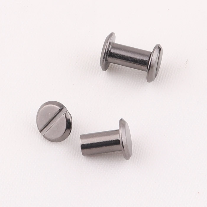 cheap price 9mm long black metal chicago book binder screw