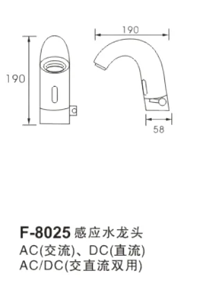 
Fashion long body long neck brass core single handle plastic aerator basin faucet 