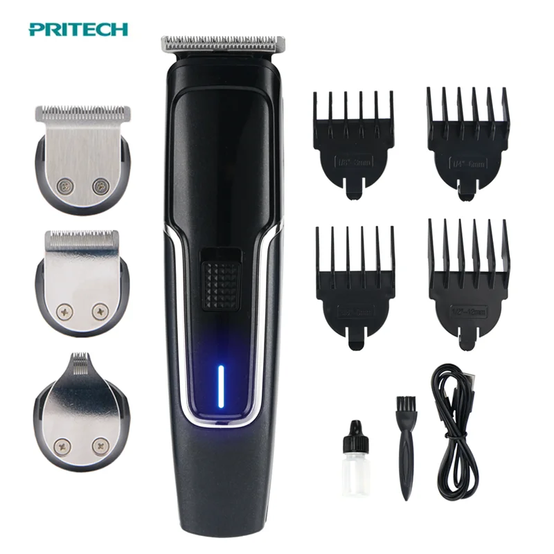 PRITECH usb charging 90mins-using cordless hair clipper 3-in-1 electric hair trimmer