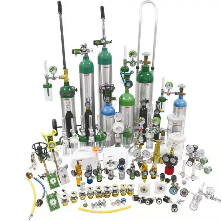 ISO high quality 2200psi 4L 8L 10L 15L 20L 40L portable oxygen tank oxigen cylinder filling medical aluminium oxygen cylinder