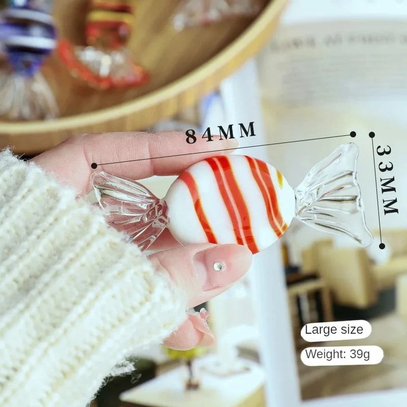 Best Selling Christmas Candy Decoration mini handmade glass candy mix color christmas gift