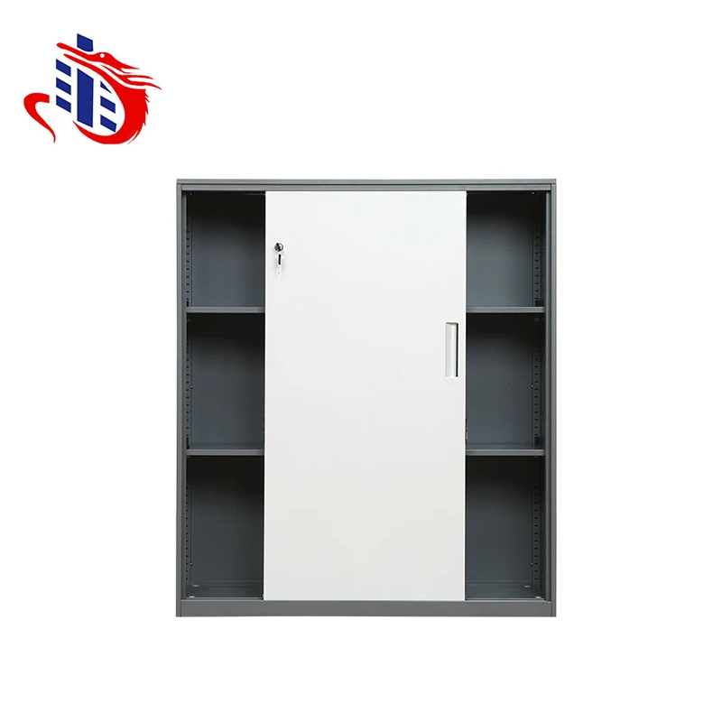 Mini Half Height Bargain 2 Sliding Door Iron Cupboard Office Furniture Steel Filling Cabinet