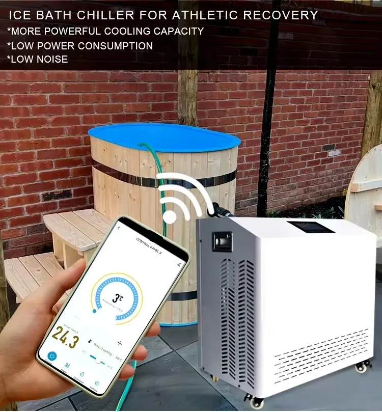 New Design Cooling 1/3HP 1/2HP Cold Therapy Sports Athlete Recovery 0.5HP Ice Bath Recvery Equipment with water chiller