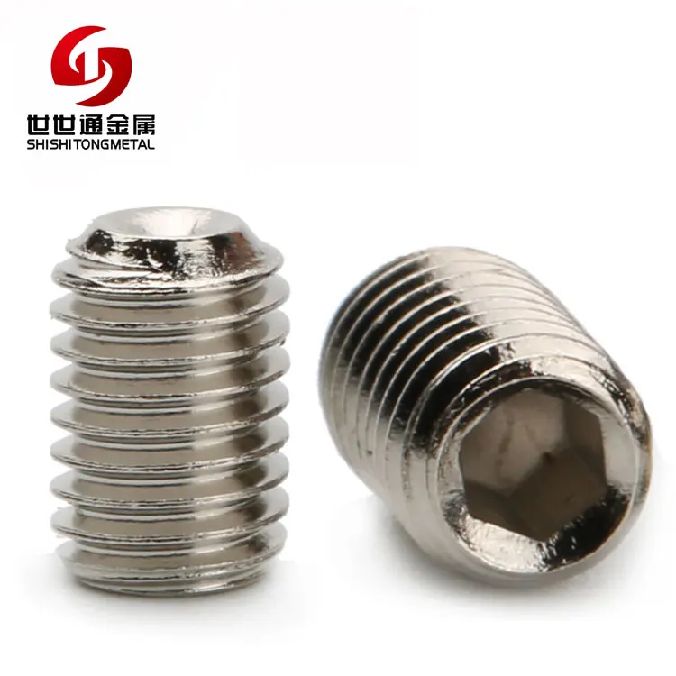 Custom Aluminum/Brass/Stainless Steel DIN 914 916 944 M2 M4 Grub Allen Hex Socket Set Screw For Belt Buckle Or Door Handle