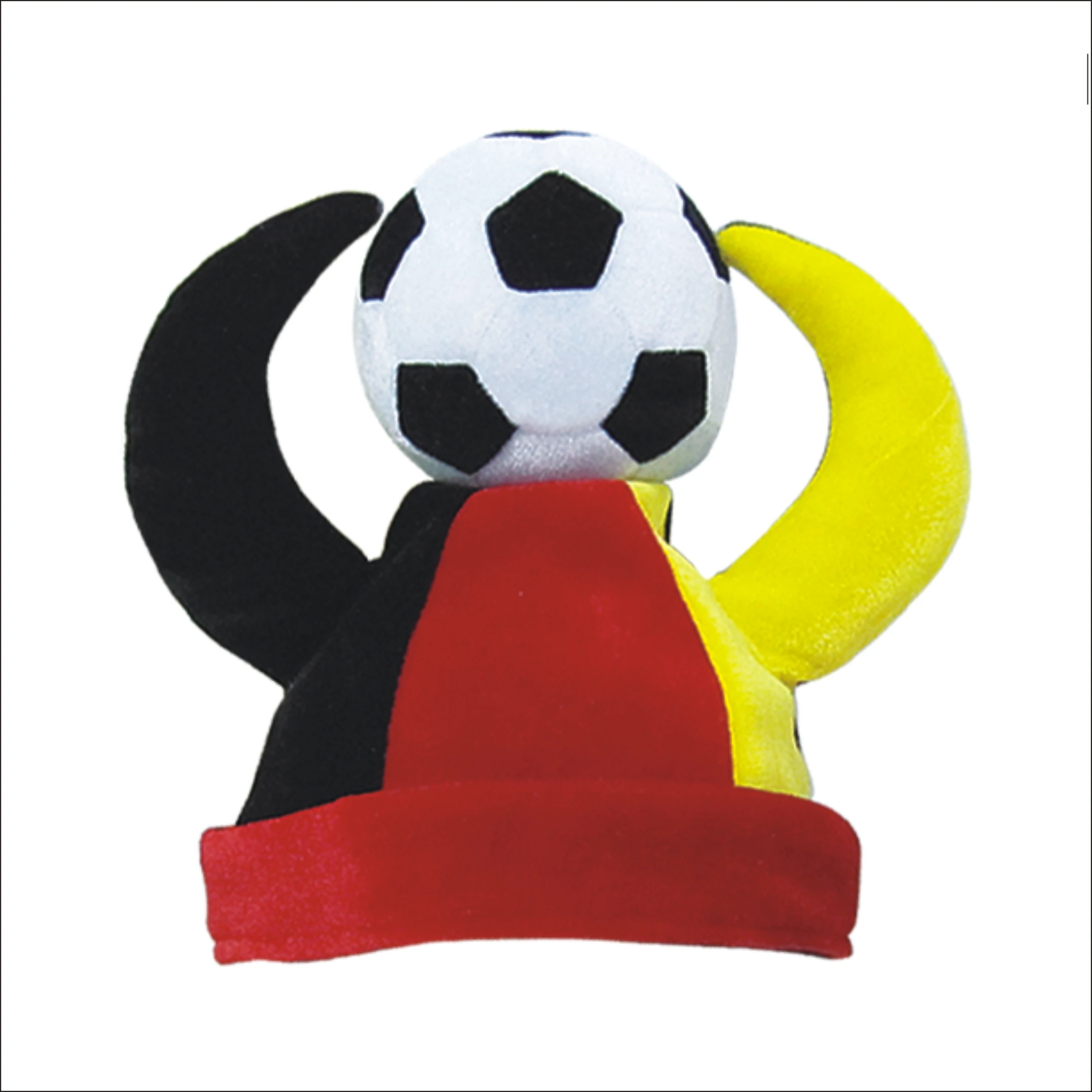 EK2024 Belgium football fan velvet bull horn hat