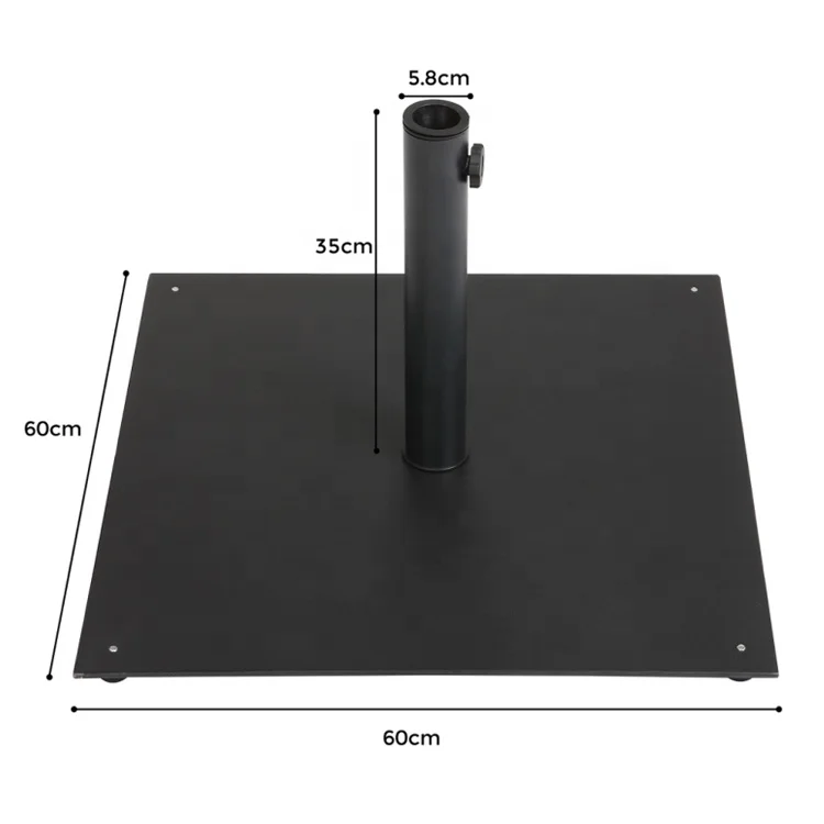 17KGS Outdoor Steel Plate Square Flat Umbrella Base
