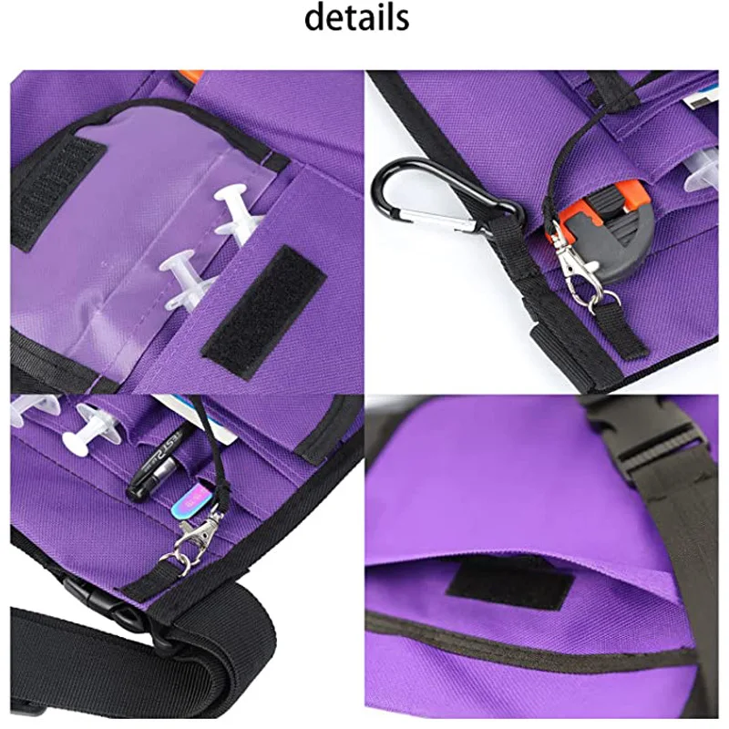Custom Logo Medical Bag For Nurses Adjustable Waist Bag 600D Oxford Medical Supplies Storage Funny Pack Healthcare Tool Kit Bags