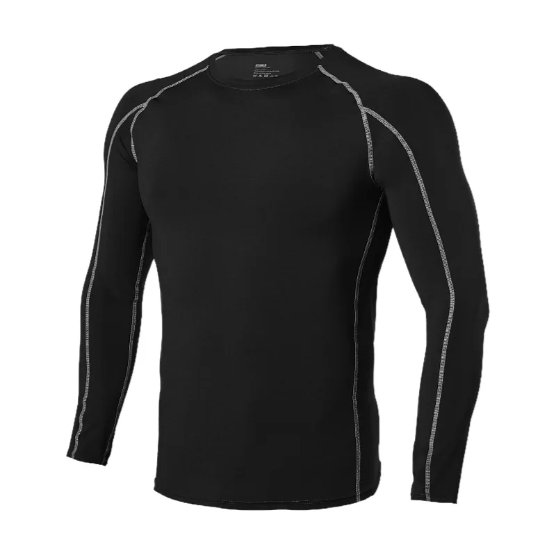 Men Long Sleeve Gym Clothing UPF 50 Sublimation Printed Custom MMA Surfing Rash Guard Compressed T-shirt