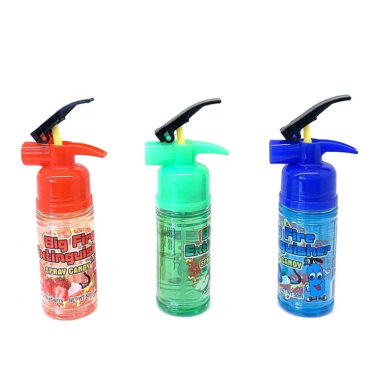  Cheap Price Children Kids Sweets Extinguisher Shape Liquid Spray Candy From Chinese