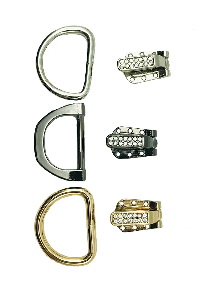 hengda factory customized metal Diamond setting decorative big buttons   fur coat fasteners fur accessories