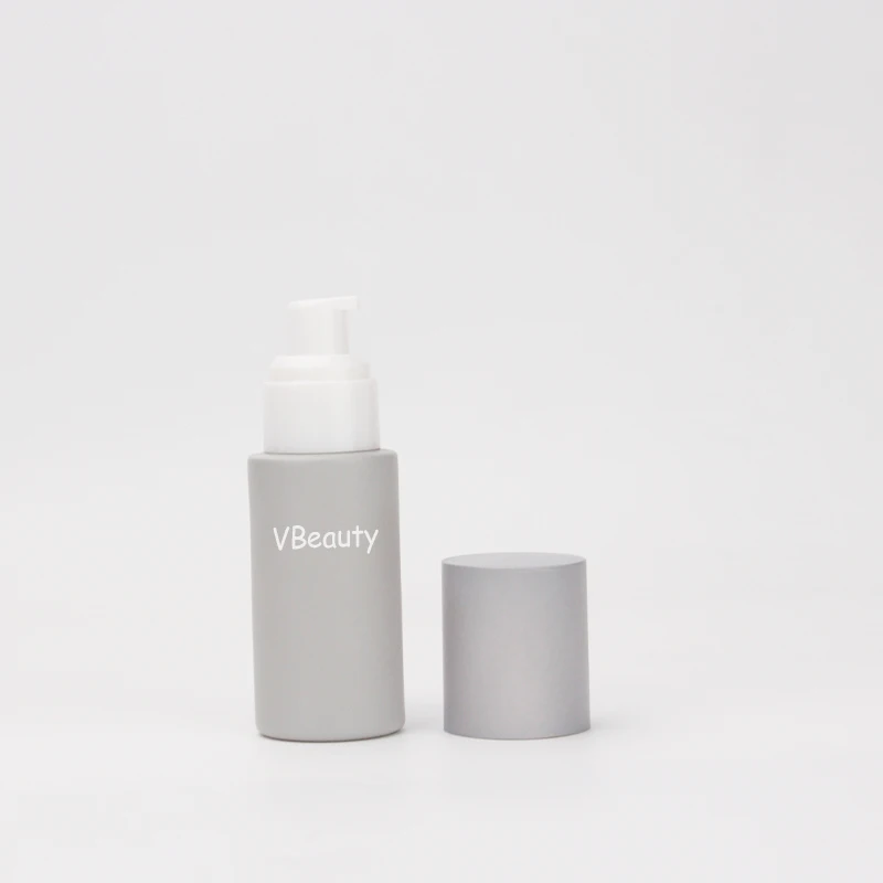 Eco friendly sustainable skincare toner bottle lotion cosmetic packaging round empty glass lotion bottle