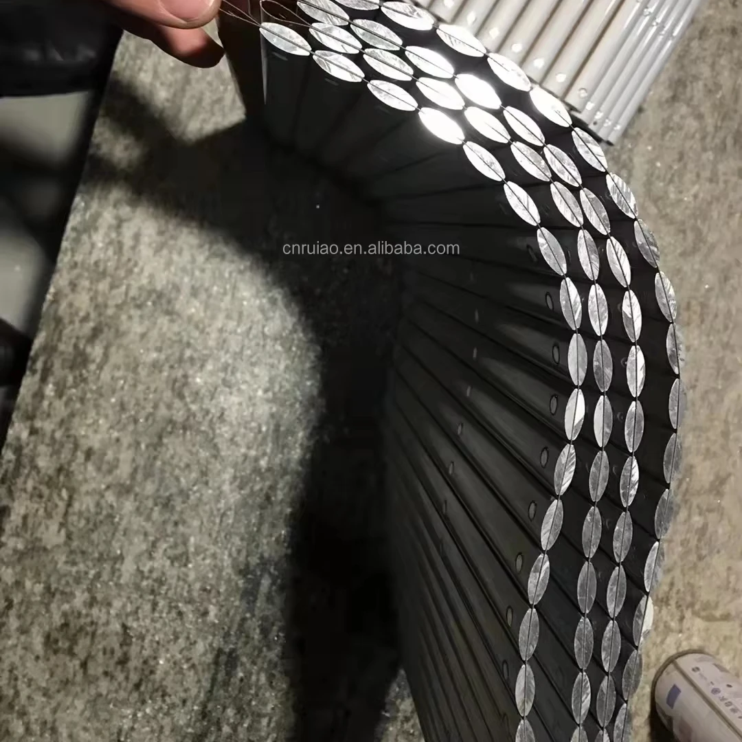 Станок с ЧПУ, гибкий алюминиевый фартук, крышка для занавески, сильфонное покрытие в одном направлении