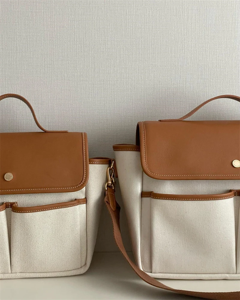 Hot Canvas Mommy Bag Satchel Large Capacity Handbags Multifunctional Messenger Chic Crossbody Casual Baby Mother Diaper