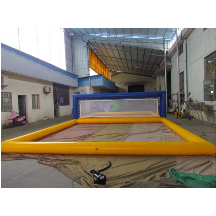 Summer Beach fun inflatable water volleyball court / inflatable beach volleyball field for sale