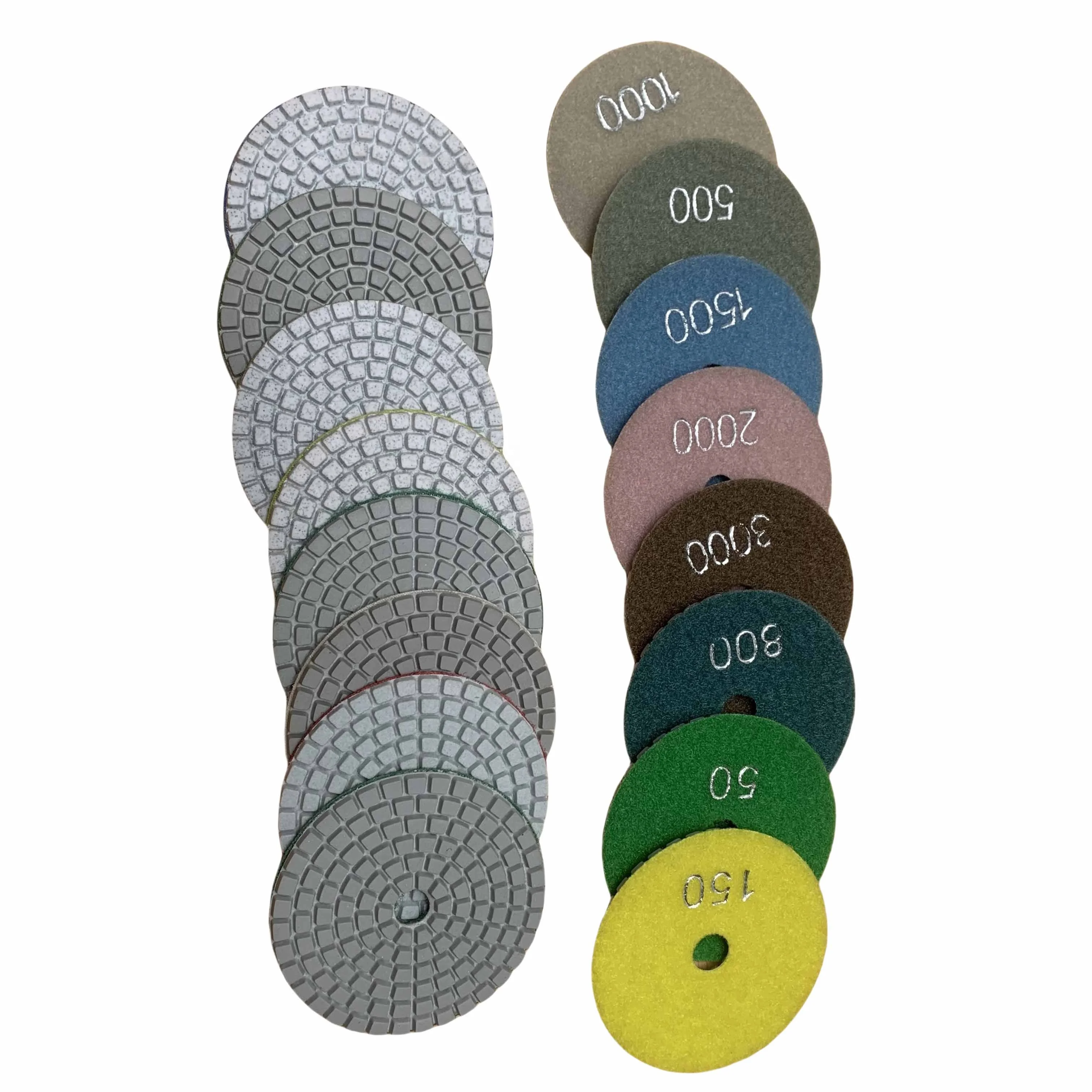 3Inch Diamond Polishing Pads Abrasive Grinding for Stone Granite Marble Quartz Diamond Pad Production