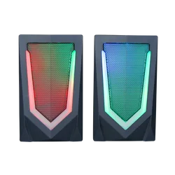 2023 New Audio Player Powerful Bass Dual Channel Desktop Portable Volume Control USB RGB Gaming Speakers for PC Computer