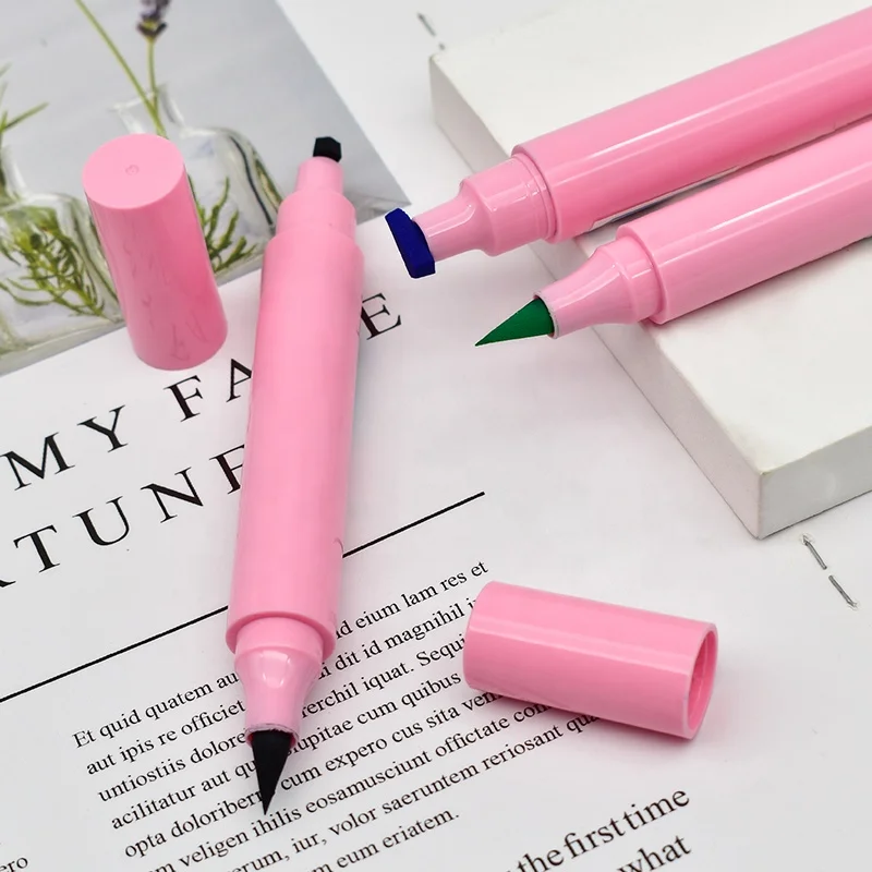 Pink Waterproof Eye Liner Private Label Long Color Lasting Natural Black Liquid Eyes Eyeliner Stamp Pencil