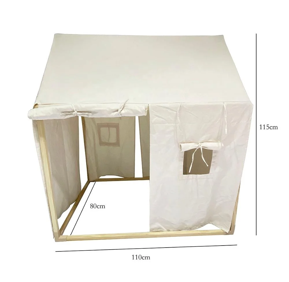 Asweets Balear House Kids Tent Teepee Tent Kids White Cotton Canvas Playhouse
