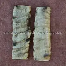 Reasonable low price sheep horn plates knife handle stylish design with polished frame plate for selling cow horn