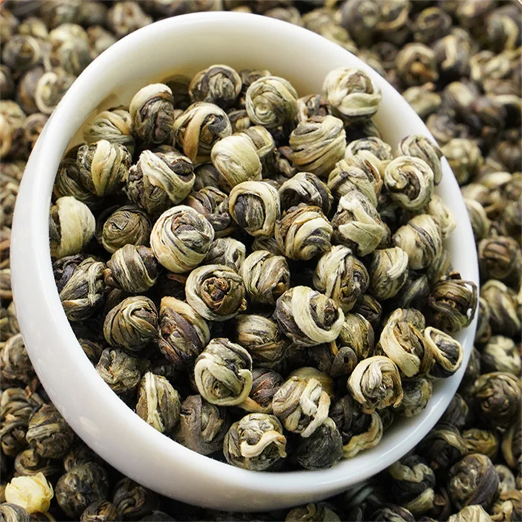 Princess Shao Fresh Dragon Pearl Organic Jasmine Green Tea Jasmine Pearl Blooming Green Tea Jasmine