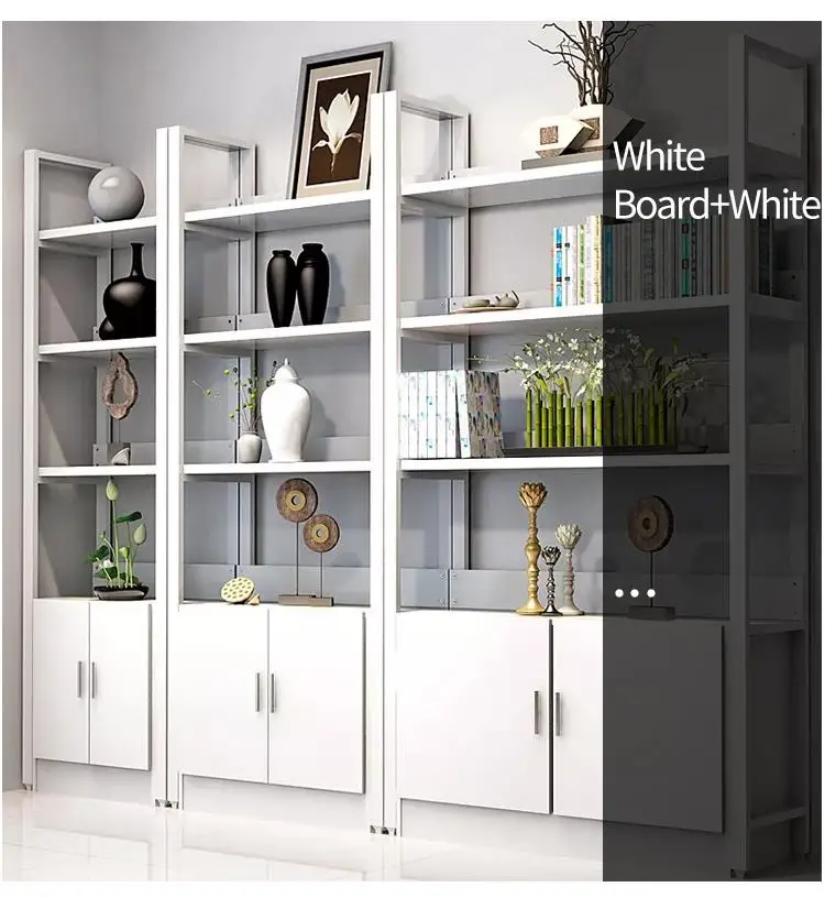 Study Room Simple Iron Wooden Industrial Style Bookcase Book Shelf Bookshelf Furniture Wall Bookshelf