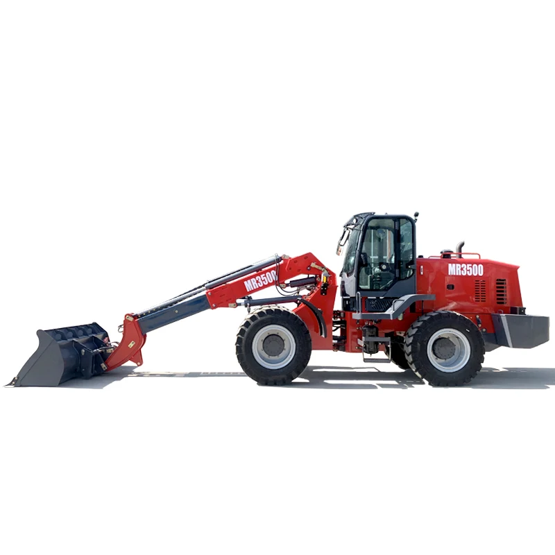 Compact wheel loader telescopic arm mini front end wheel loader 2.5ton