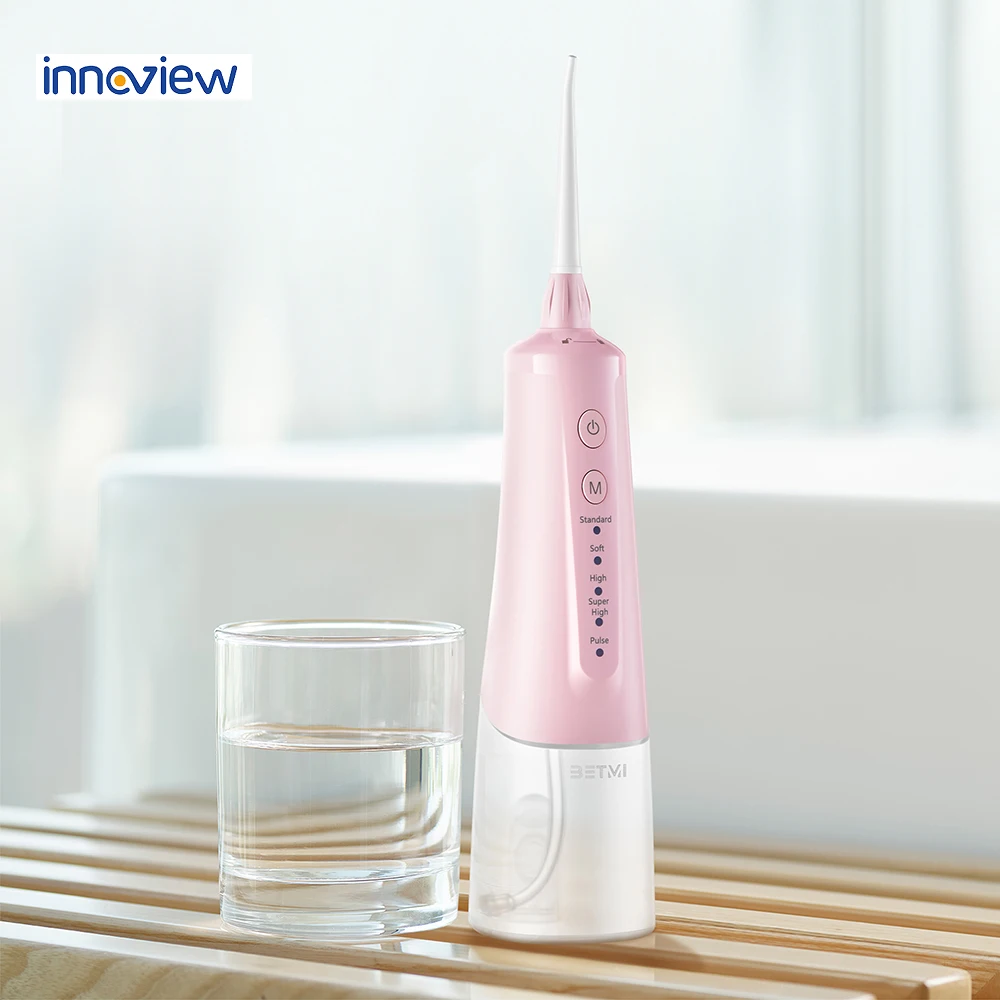 INNOVEW usb charged portable  rechargeable water jet flosser waterproof IPX7 dental water flosser