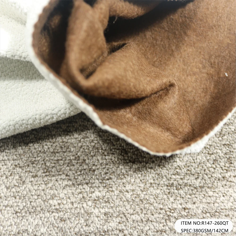 2024 New GRS and OEKO Certification Home Textile Linen Look Home Deco Furniture Cushion Covers Fabric Faux Linen Sofa Fabric