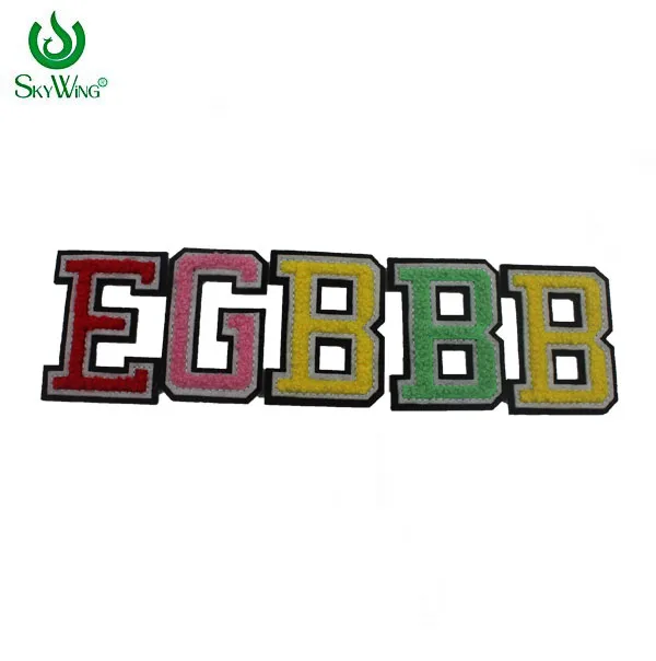 Embroidered letter cloth paste  Computer embroidery embroidered hot adhesive tape paste Torn pants clothing badge