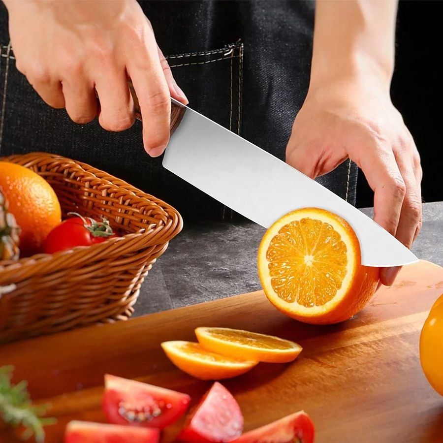 High quality stainless steel kitchen chef knives kitchen set professional kitchen knife block set