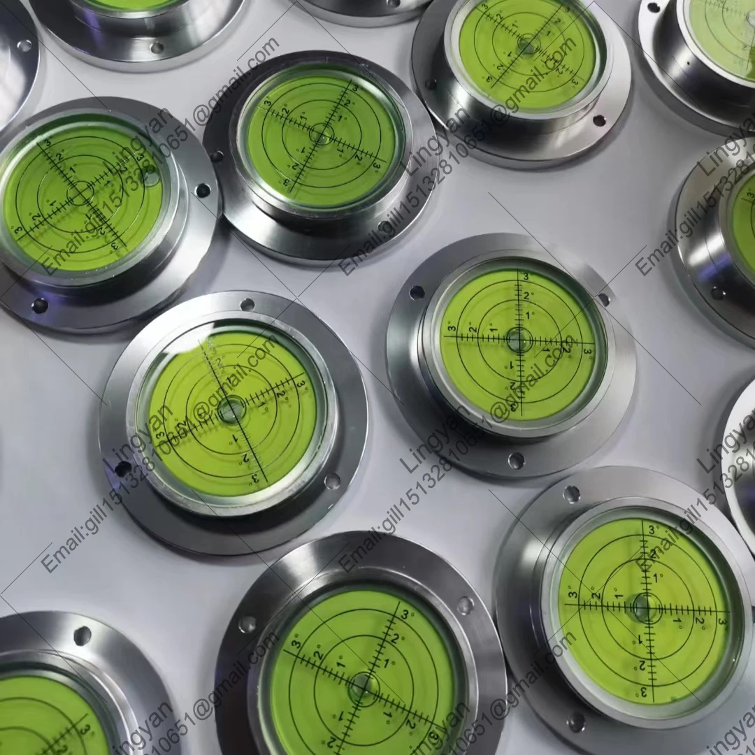 Aluminium Case Bullseye metal Spirit Bubble Surface Level Round Inclinometers for Surveying Instruments