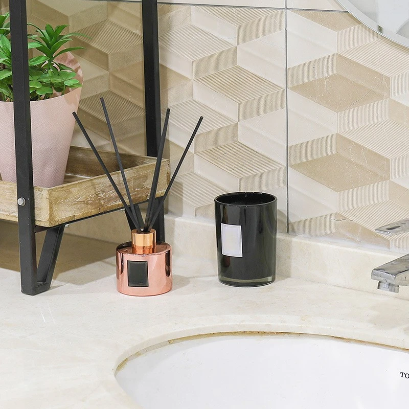 120ml Mercury Color Oil Diffuser Decorate Glass Bottle Aroma Reed Stick For Home Fragrance