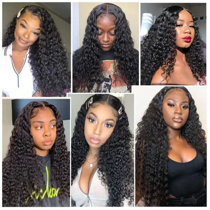 250% Deep Wave Frontal Wig 13x6 Hd Lace 30 40inches Water Wave Glueless Wig Human Hair Ready to Wear 13x4 Curly Wig Human Hair