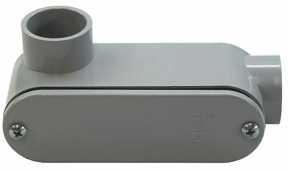 Threaded T Type Conduit Body, Die Cast Aluminum, Stamped Steel Cover