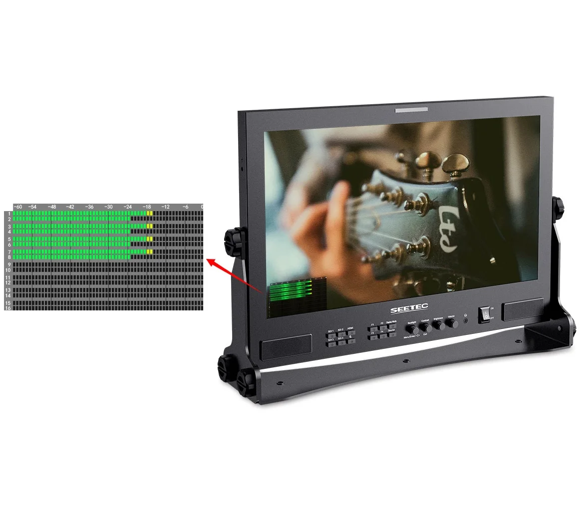 SEETEC ATEM173S 17.3 inch Multi-camera Broadcast Monitor 3G-SDI HDM Full HD 1920x1080 Desktop LCD Monitors