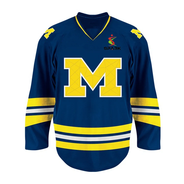 High Quality College Ice Hockey Uniforms Double Sided Sublimation Print 100% Polyester Chandail De hockey
